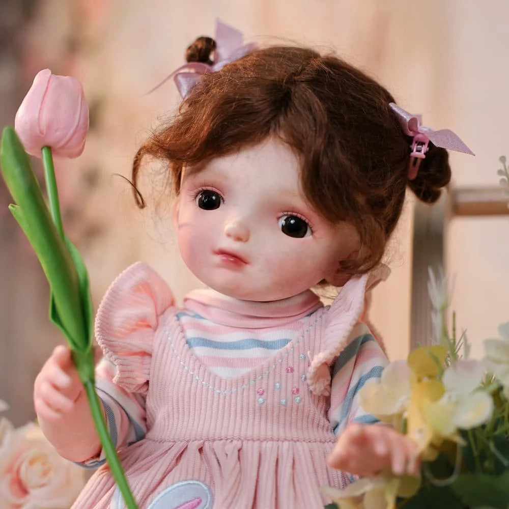 Cloveray 47 cm 20 inch Full Body Vinyl Girl BJD Doll Humanoid Doll Ball Joint Children's Birthday Collection Christmas Gift