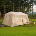 11㎡ Inflatable Camping Tent with Hand Pump,Easy Setup,4-Season Waterproof Oxford,Fits4-8Adults