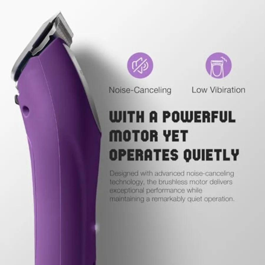 Professional Dog Clippers for Grooming - 2 Speed Pet Grooming Kit for Thick Curly Matted Coats - Low Noise Heavy Duty Cordless