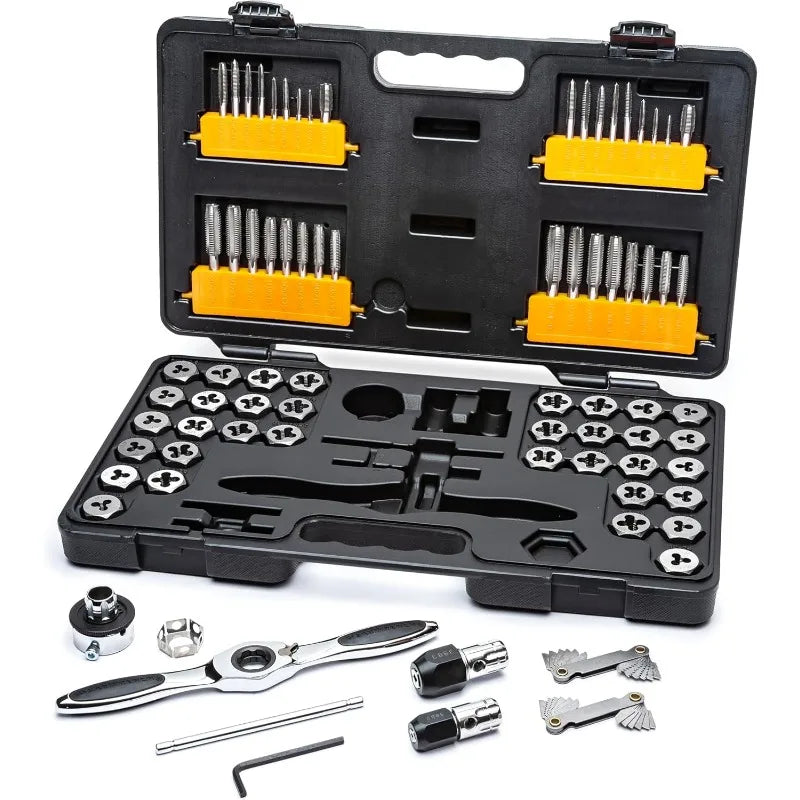 GEARWRENCH 77 Piece SAE/Metric Ratcheting Tap and Die Set -3887
