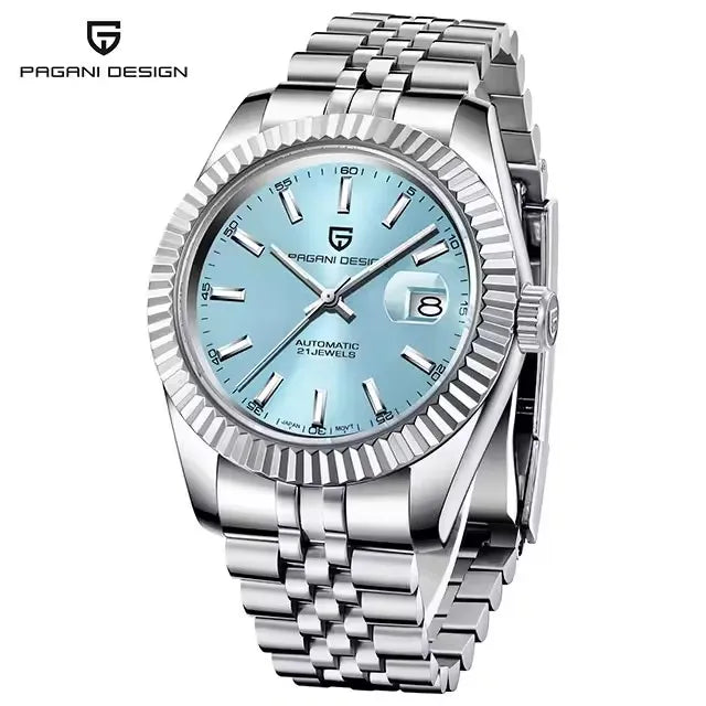 PAGANI DESIGN 42MM sky blue Men Watch Top Brand Luxury Automatic Watch Stainless Steel Waterproof Mechanical Watches For Men