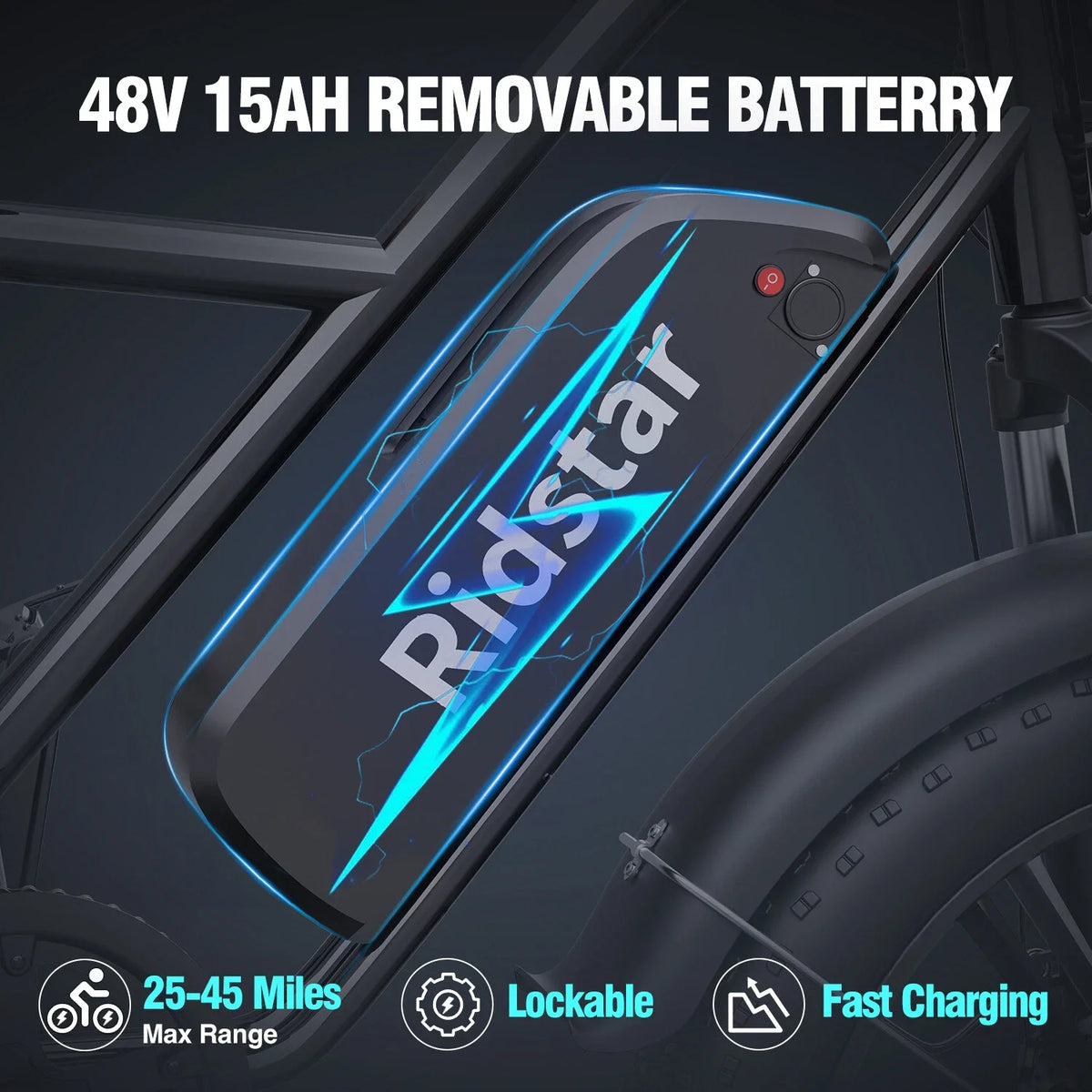 Ridstar Electric Bicycle for Adults 1500W 48V 15AH Road City Ebike for Adult 20Inch Fat Tire City Commuter eBike Max 330LBS