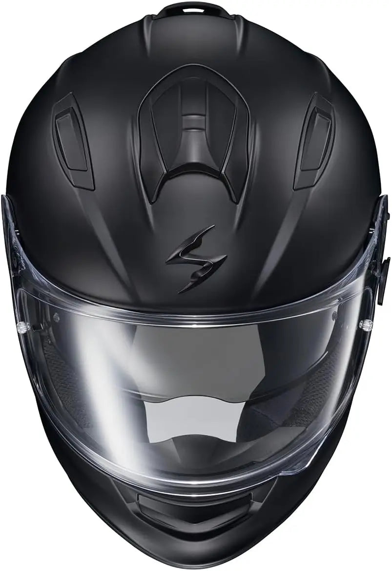 Ryzer Full Face Motorcycle Helmet with Pinlock Ready Shield with Integrated Speaker Pockets DOT ECE Approved Solid (Matte Black-