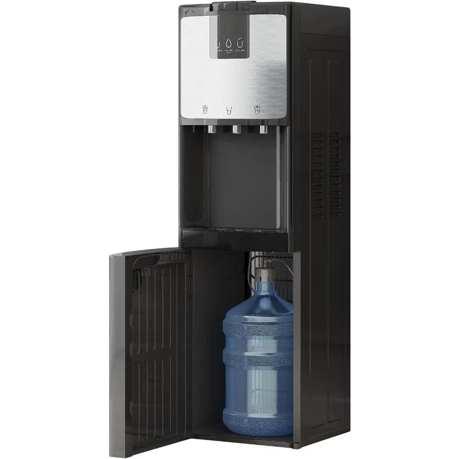Bottom Loading Water Cooler Dispenser for 3 or 5 Gallon Bottles with Hot Cold Room Temperature Settings Stainless Steel Child S