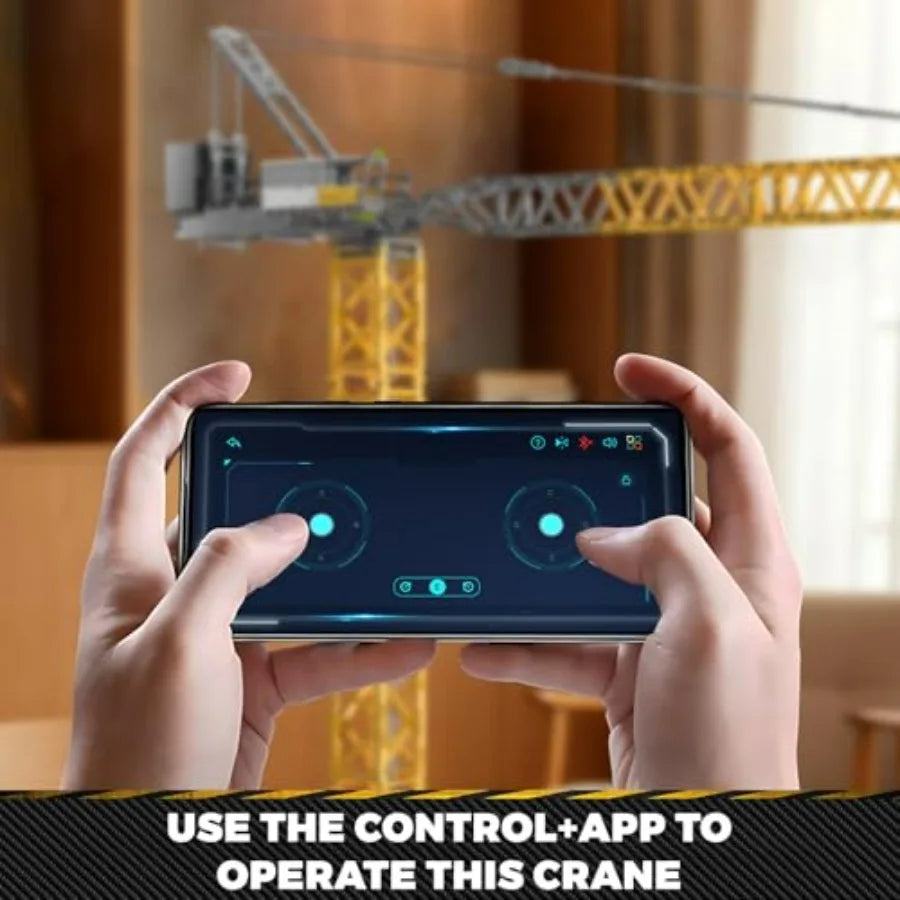 RC Tower Crane Advanced Building Kit for Adults MOC Heavy-Duty Truck Block Sets to Build APP Control Large Engineering Construc
