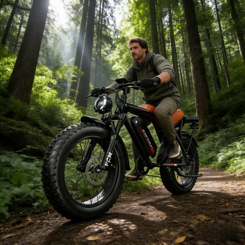 Zefiora V10 20 Inch Fat Tire Ebike,48v Aluminum Alloy 2000w Electric Bicycle,for Mountainous Snowy Areas Cycling Electric Bike