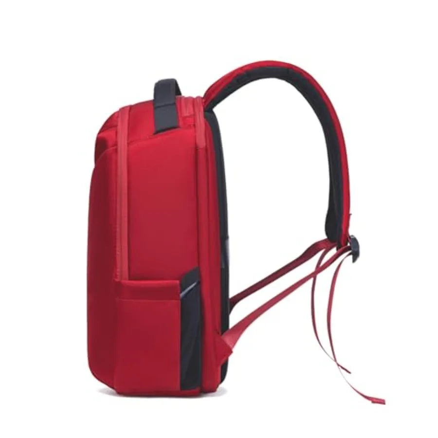 Origami Laptop Backpack for Work and Travel - Fits 16 MacBook Pro - Lightweight Business Bag - Men and Women Crimson Red