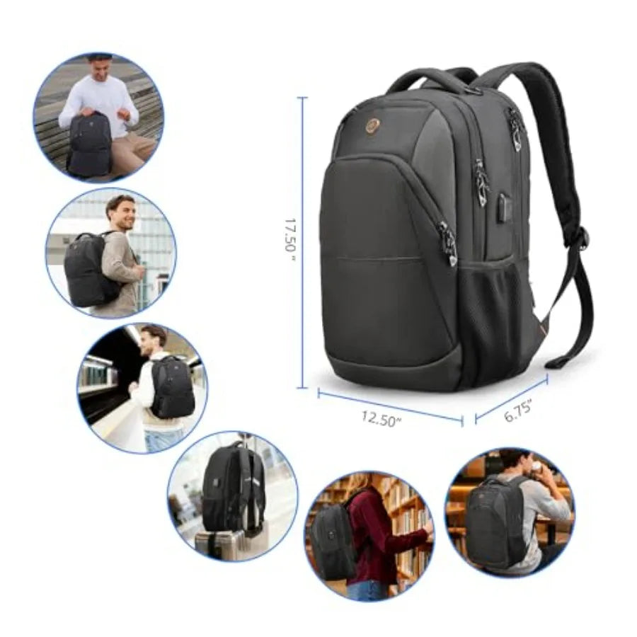Design Travel Laptop Backpack College Laptops Backpack with USB Charging Port for Men and Women Fits Notebook SD1670-01