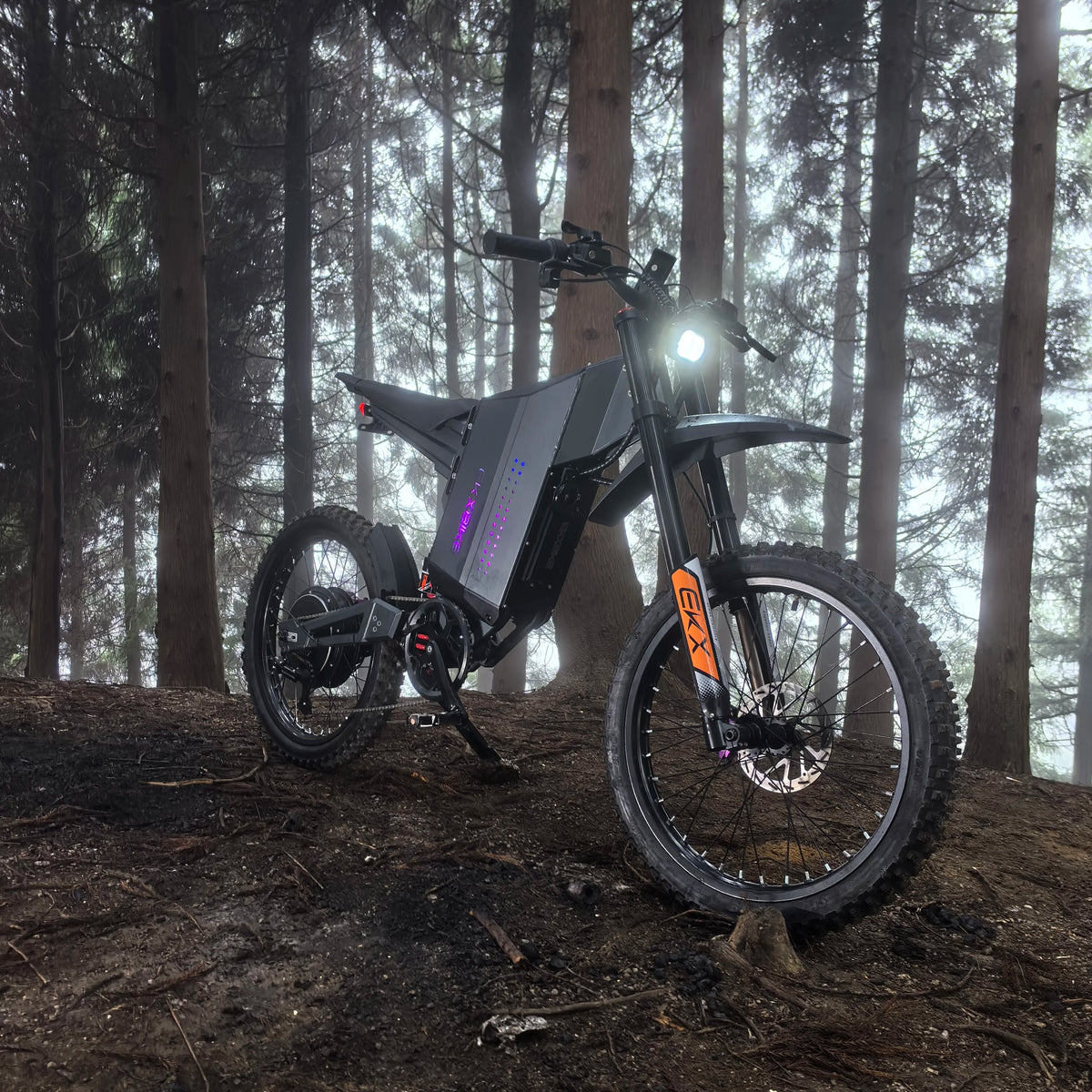 EKXBIKE GTS Off-Road Electric Motorcycle 8000W Peak 85Kmh Mountainous Aluminium Electric Bike for Adults With 72V 30AH Battery