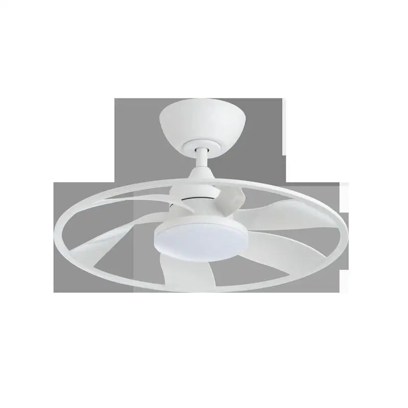 22-inch LED Indoor Smart Ceiling Fan with DC Motor, Matte White Finish
