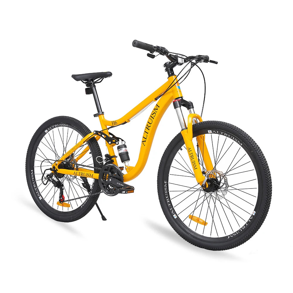ALTRUISM H6 26" Mountain Bike – Full Suspension MTB with 21-Speed Shimano Gears & Disc Brakes for Adults