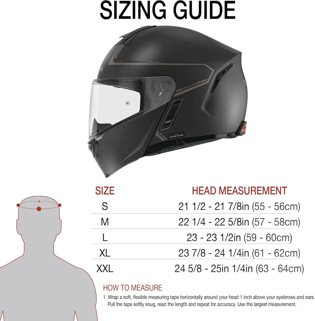 Impulse DOT Flip Up Modular Bluetooth Helmet w/Sound by Harman Kardon Dual Visor Helmet with Integrated Mesh Intercom System / M