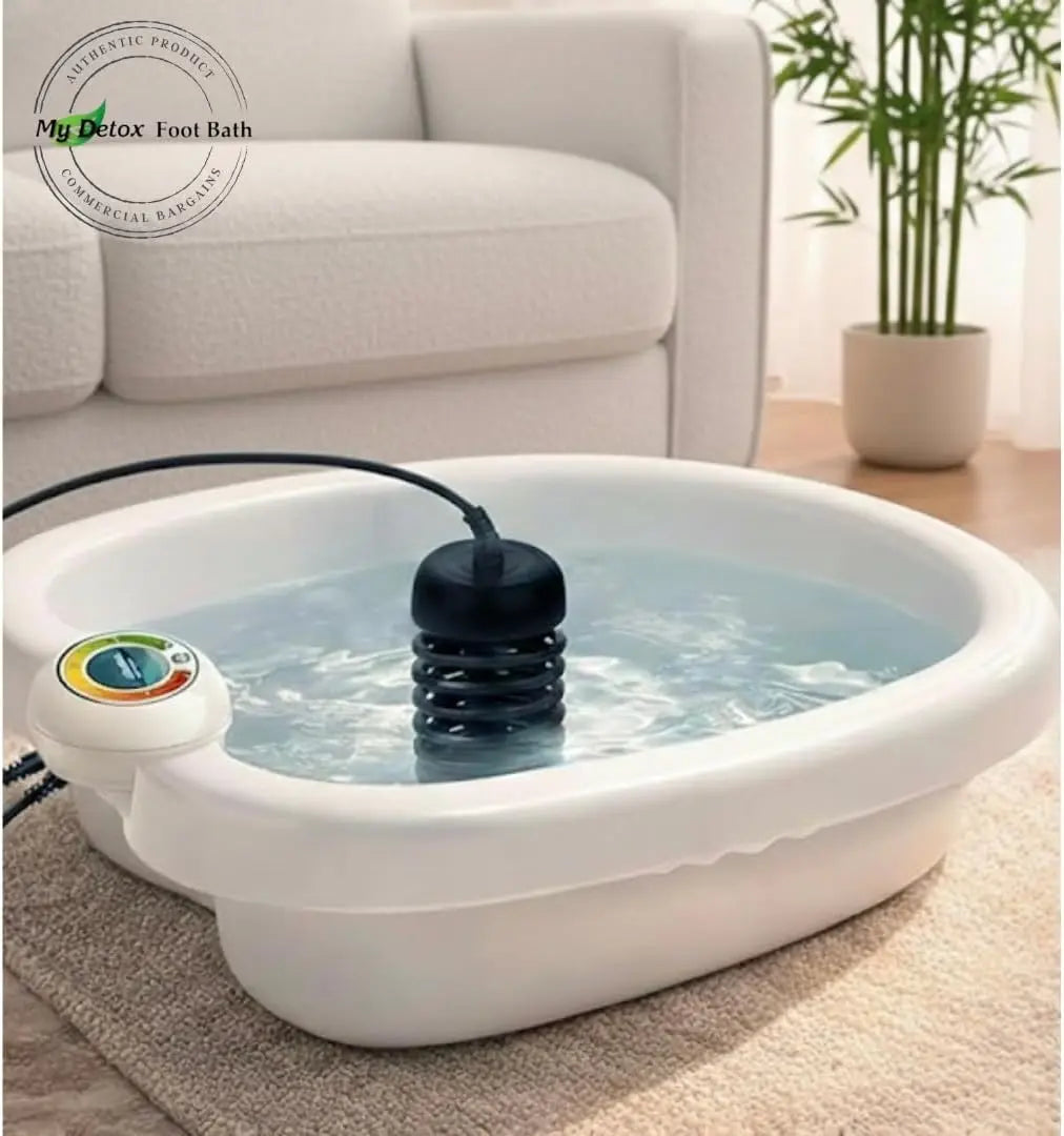 Premium Ion Foot Spa Detox Machine with Basin, 2 Arrays & Accessories for Home Wellness