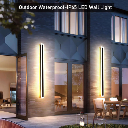 2-Pack 39-Inch LED Wall Light, Waterproof IP65 Warm White, Modern Outdoor Lighting Fixture