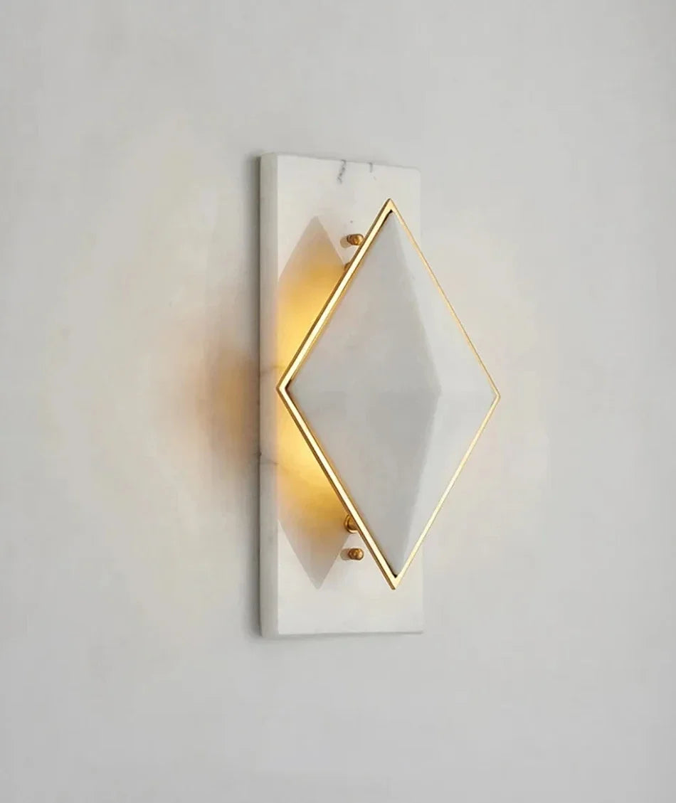 Led Wall Lamps Minimalist Creative Diamond Marble Lighting Device Hotel Cafe Restaurant Home Decor Interior Lighting