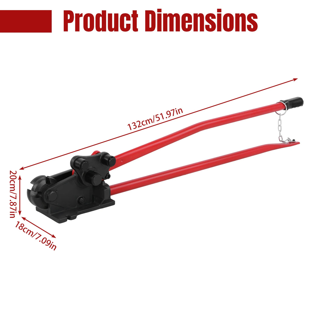 2 in 1 Rebar Cutting Tool Rebars Up To 5/8inch Tubing Bender with No-Slip Handle Grip for Effortlessly Cuts Bends Reinforcement