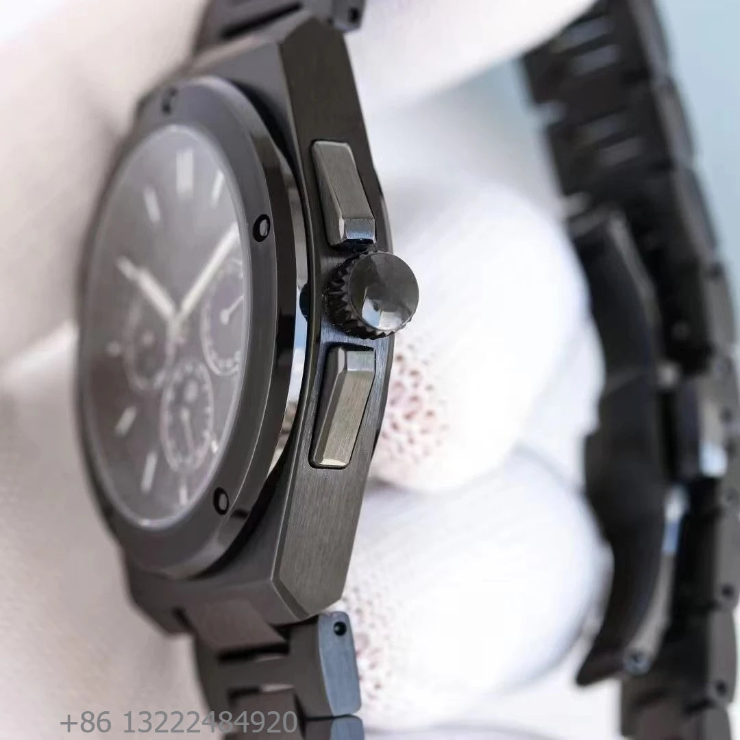 Classic Luxury Sport Moon Phase Multifunctional High Quality Automatic Mechanical Stainless Steel Luminous Watch