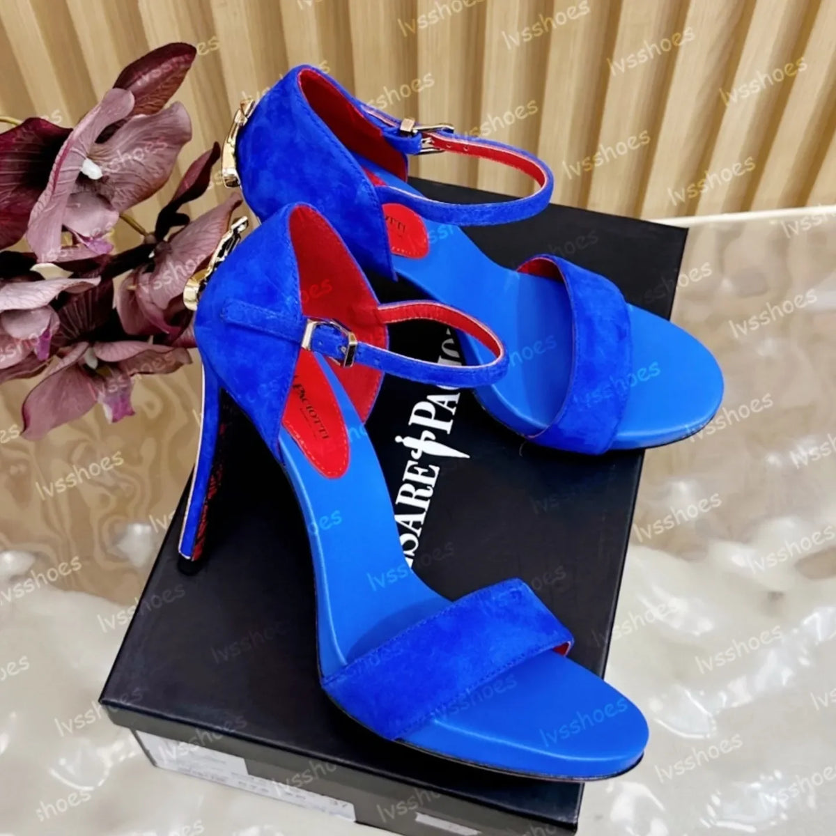 Sexy Design Cesare Paciotti Dagger Heels Silver Golden Metal Stiletto Heel Pointed Toe Women Pumps High Heels Brand Pointed Toe