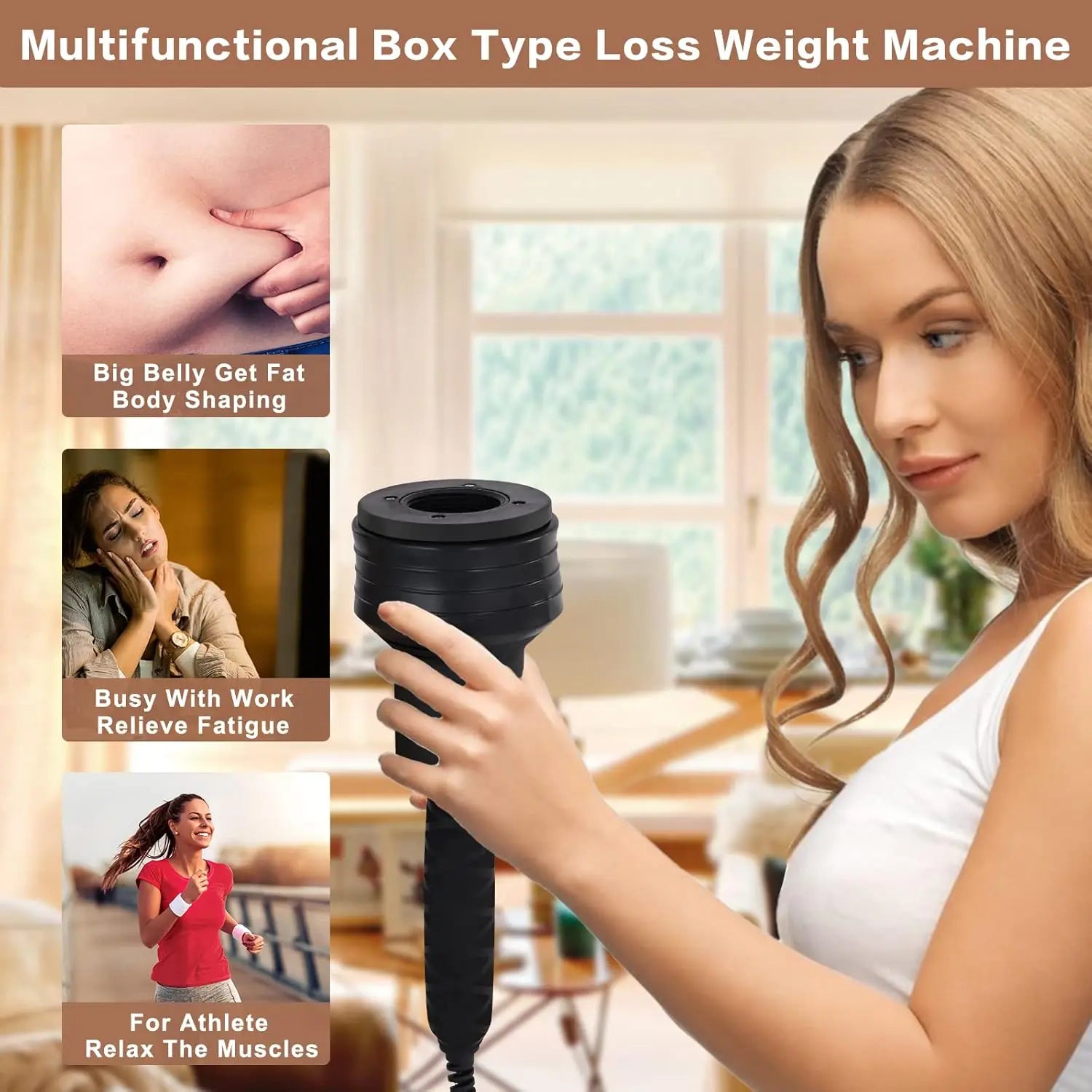 Electric Vibration Cellulite Massager Handheld Fat Remover Massage Box Back Massager Body Shaping Machine for Neck Back Shoulder