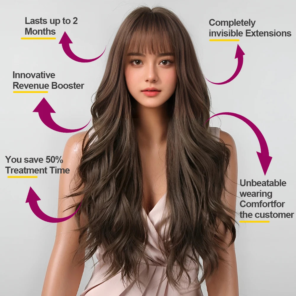 Complete Hair Extension Machine with UV Light V Light Tools Glue and Curing Lighter for Easy Hair Extensions