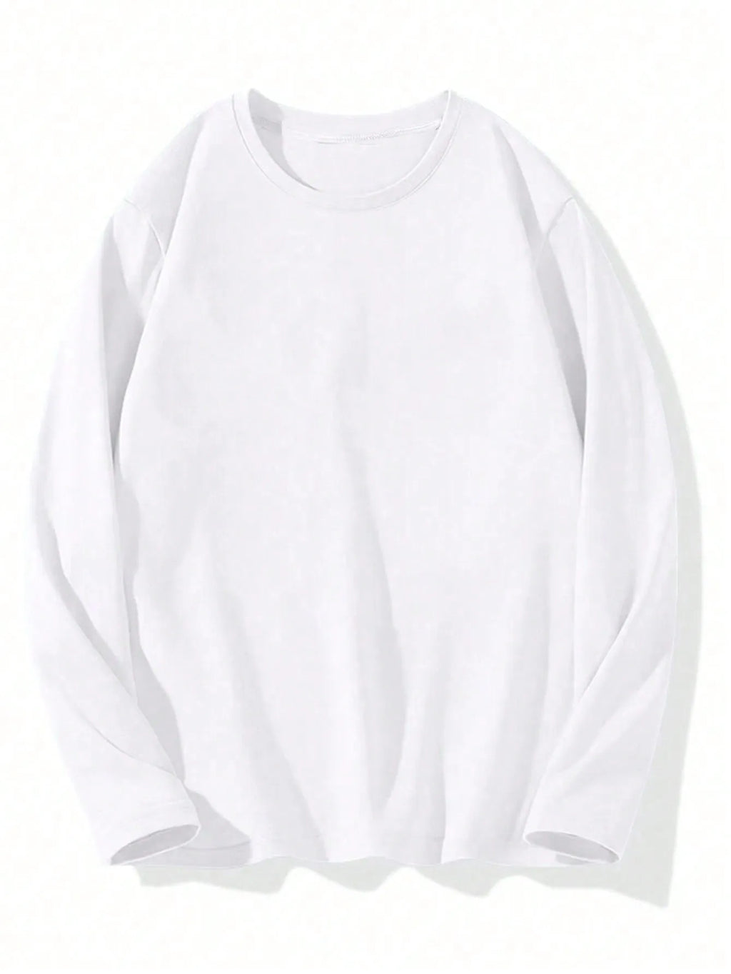 3-Pack Men's Solid Color Round Neck Slim Fit Long Sleeve T-Shirts for Casual Daily Wear