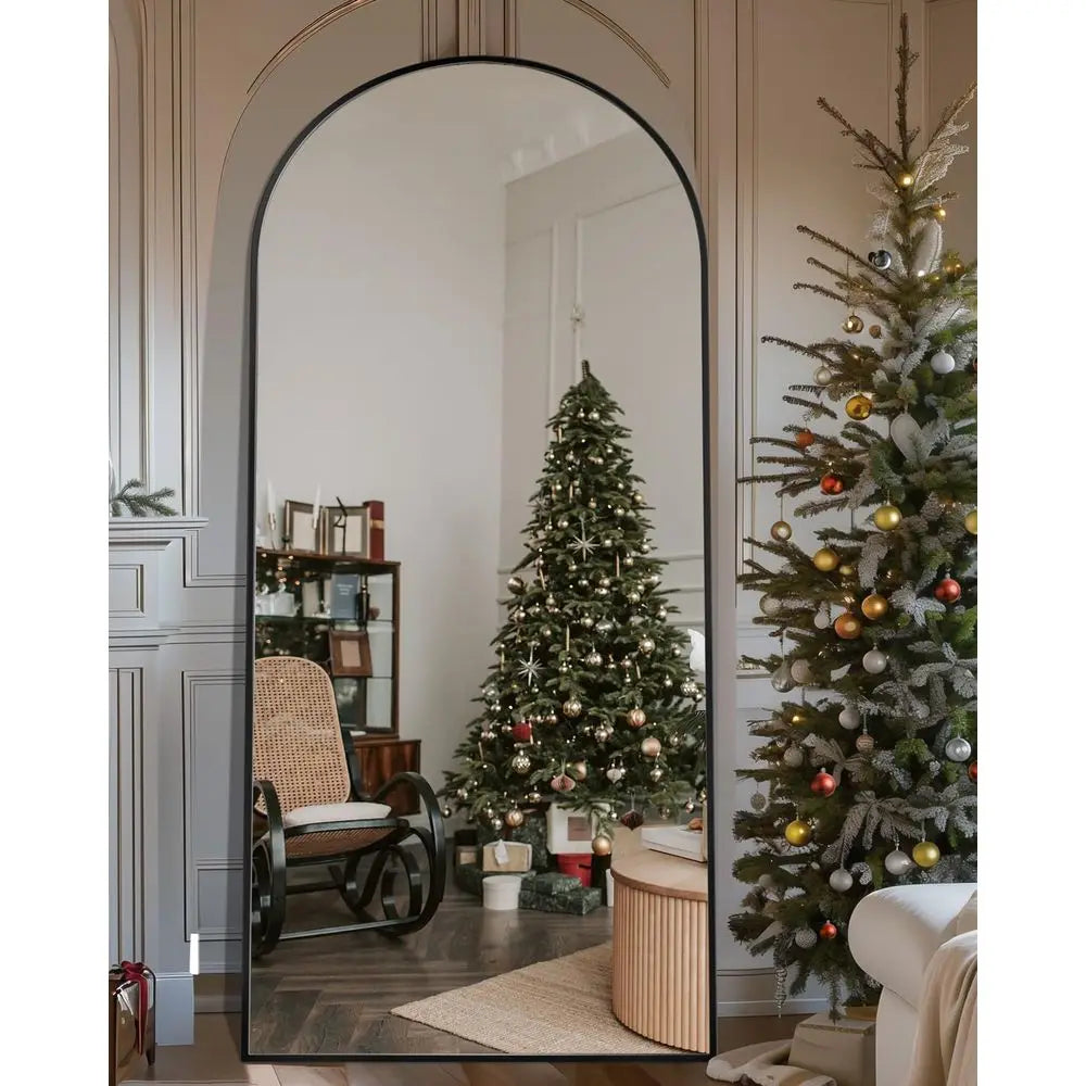 71 x 32 Arched Full-Length Mirror with Stand - Freestanding/Leaning/Wall-Mounted, Ideal for Bedroom, Living Room, Entryway, Dini