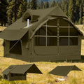 Inflatable Tents for Camping - Easy Blow Up Glamping Tent with Hand Pump Waterproof PVC Air Inflatable Tent House for Family We