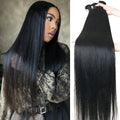 Remy Human Hair 30 40 Inch Raw Virgin Unprocessed Extensions Bone Straight Human Hair 1 3 4 Pcs Bundles Double Weft For Women
