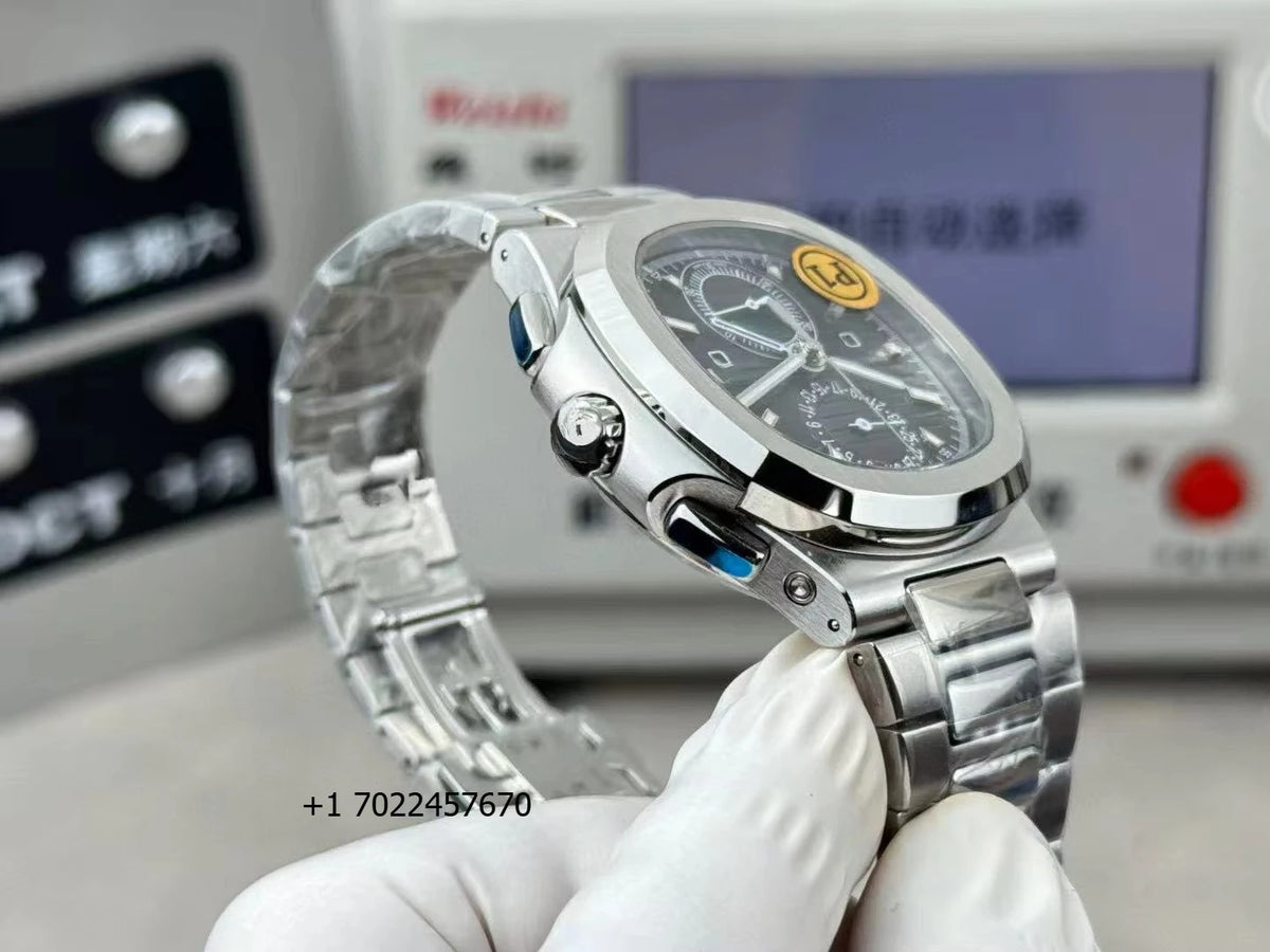 Retro Luxury 5990 High-quality Business Travel Dual-time Zone Multi-functional Chronograph Automatic Mechanical Watch