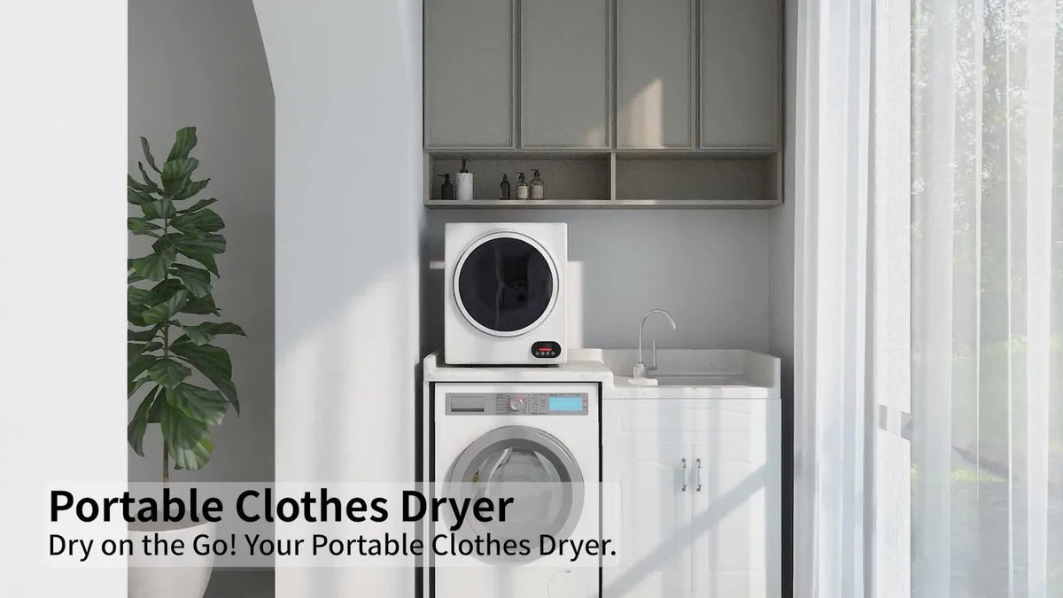 Portable Clothes Dryer 120V 850W Laundry Dryer for Apartment, White