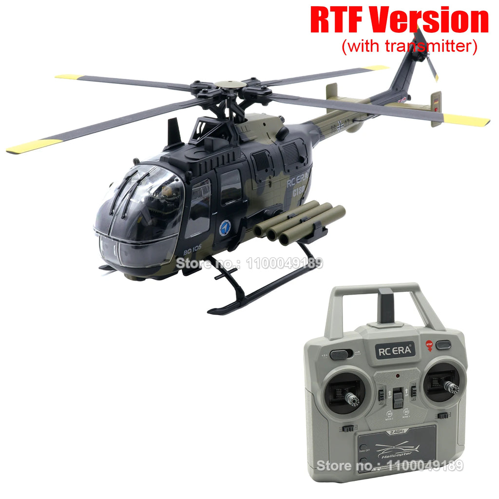 RC ERA C180 BO105 Direct-drive Brushless RC Helicopter with TOF Altitude Hold Optical Flow Remote Control Hobby Toy for Adult