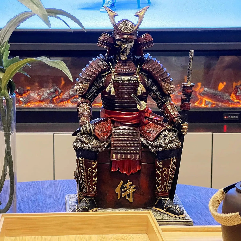Medieval Samurai Undead Warrior Resin Statue Ornament for Home, Office, or Gift