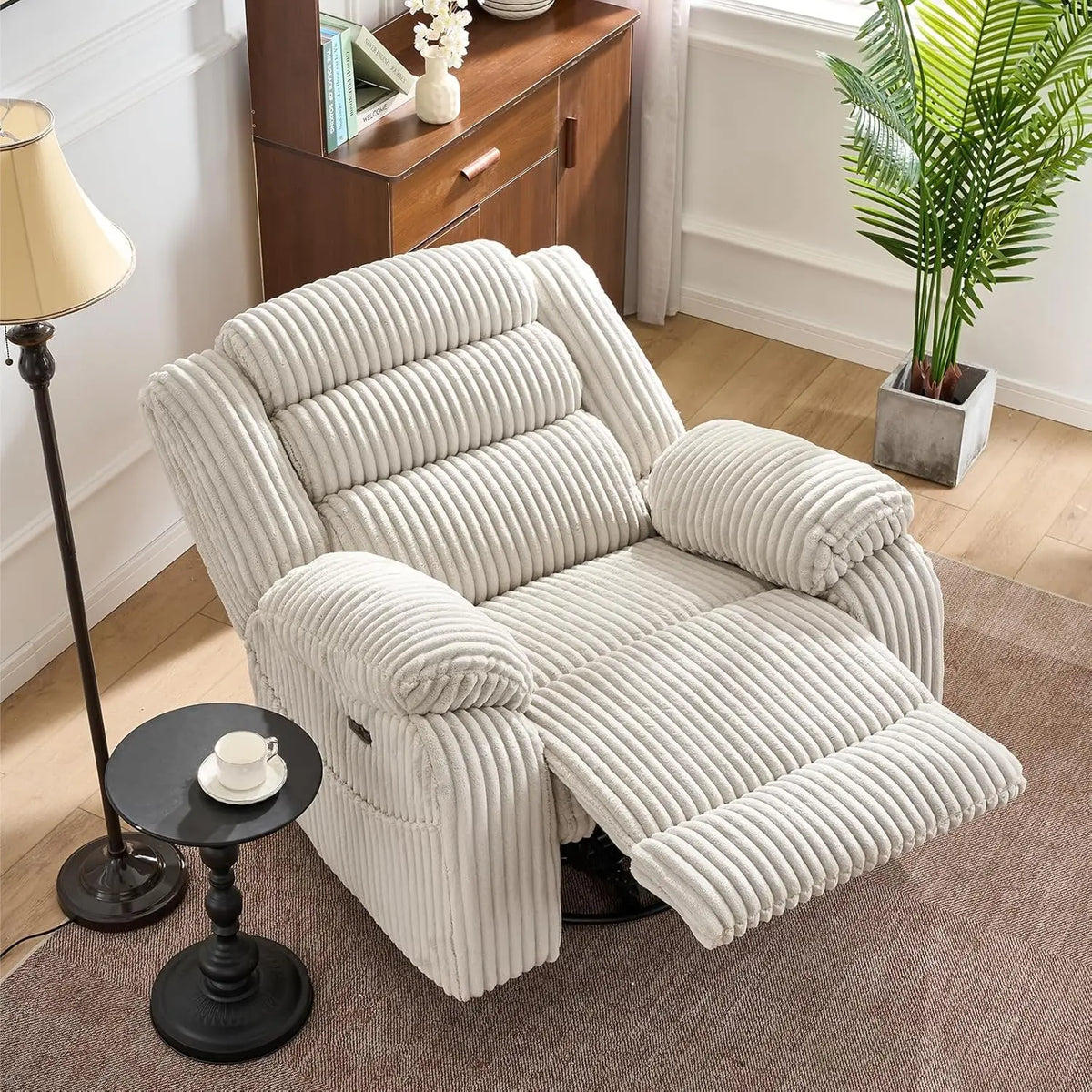 Power Swivel Rocker Recliner Chair for Adults with Massage and Heat, USB and Type-C Charging Port, Infinite, Customized