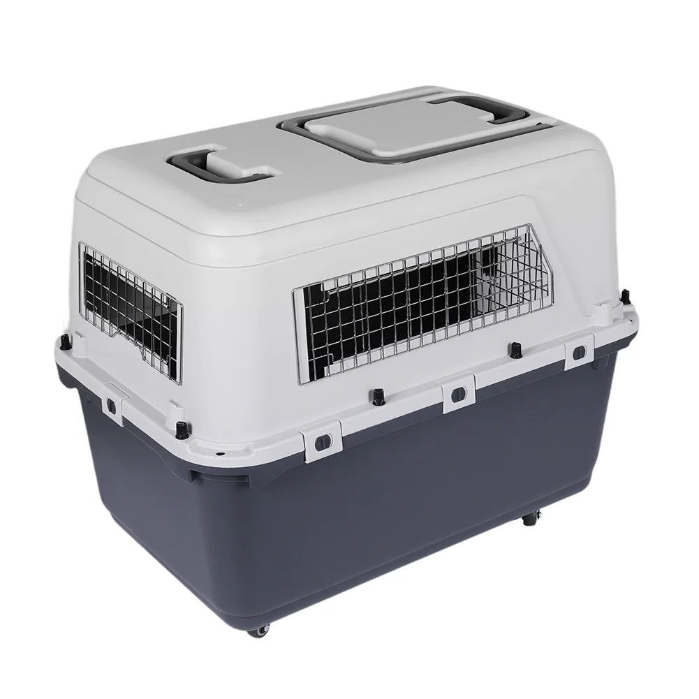 Heavy Duty Airline Travel Flight Carrier Length 33in/Width 21.6in/Height 25.2in Portable Airline Pet Carrier for Puppies Kittens