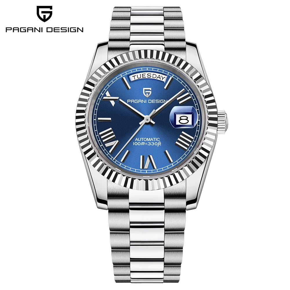 PAGANI DESIGN DD40 Business Date Week Luxury Automatic Watches Men TMI NH36A AR Sapphire crystal Mechanical Wristwatch For Men