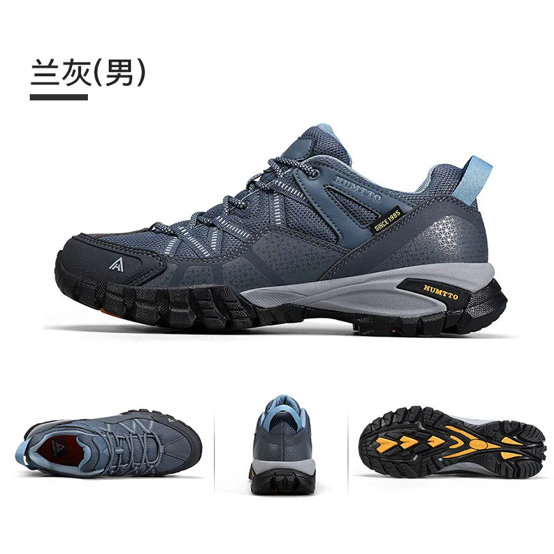 Men Lightweight Hiking Shoes Autumn Winter Breathable Mesh Casual Athletic Walking Sneakers Anti-slip Outdoor Trekking Footwear