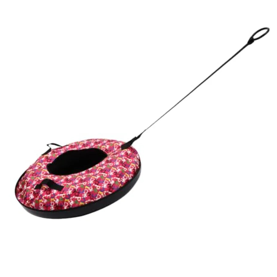 35.4 Inch Snow Tube Ox Cloth Heavy Duty Snow Sleds Inflatable Snow Tube Sled with Thickened Bottom Protable Winter Snow Sleddin