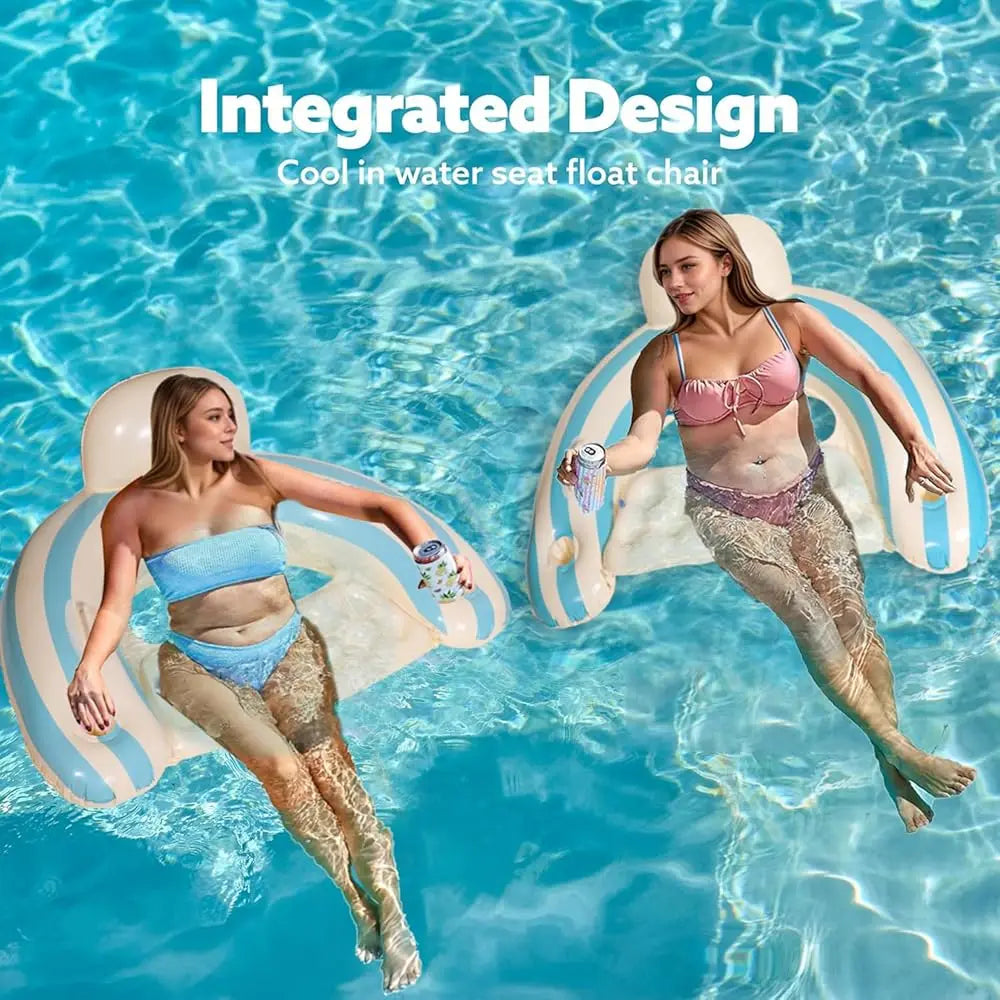 2PCS Pool Swim Ring Inflatable Pool Floats Water Fun Large Adult Swimming Pool Float for Beach Lake Summer Holiday Beach Party