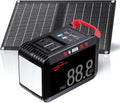 Portable Solar Panel Power Charger with AC Output, 88.8Wh Battery for iPhone iPad Outdoor Camping Home Backup