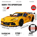 Super Racing Car F12 Model Building Blocks Classic Cars Black Knight 1:8 Size Assembly Set Bricks Technical Kid Toys For Gifts