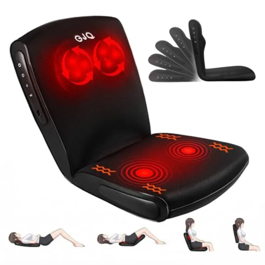 Multi functional Shiatsu neck and back massager chair with heat for pain relief deep tissue massage pad indoor outdoor use home