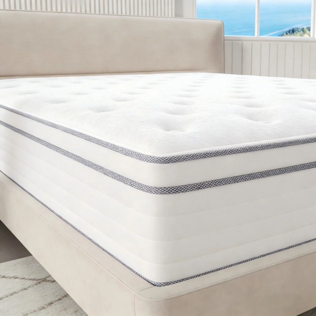 King Full Queen size Mattress 12\10\14 Inch - Deep Sleep Hybrid Mattress Pressure Relief - Back & Side Sleepers