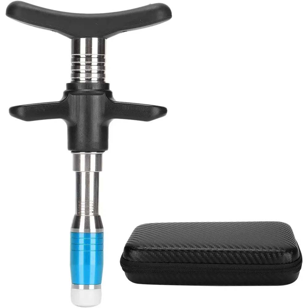Manual Single-Level Spinal Massager Handheld Back Adjustment Tool - Portable Chiropractic Massage Device (Blue)