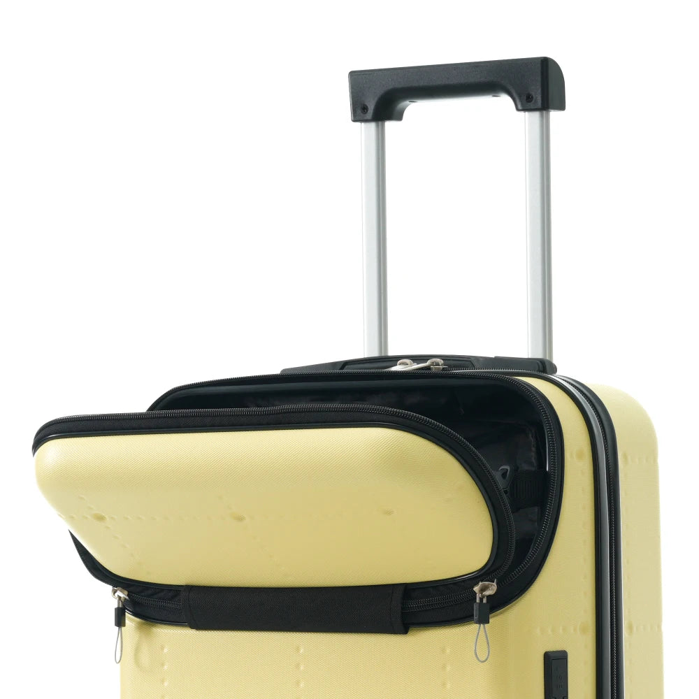 Hardside Expandable 5PCS Luggage Set with Bags 20" Half Opening Carry On USB TSA Lock Double Spinner Wheels 24" 28"
