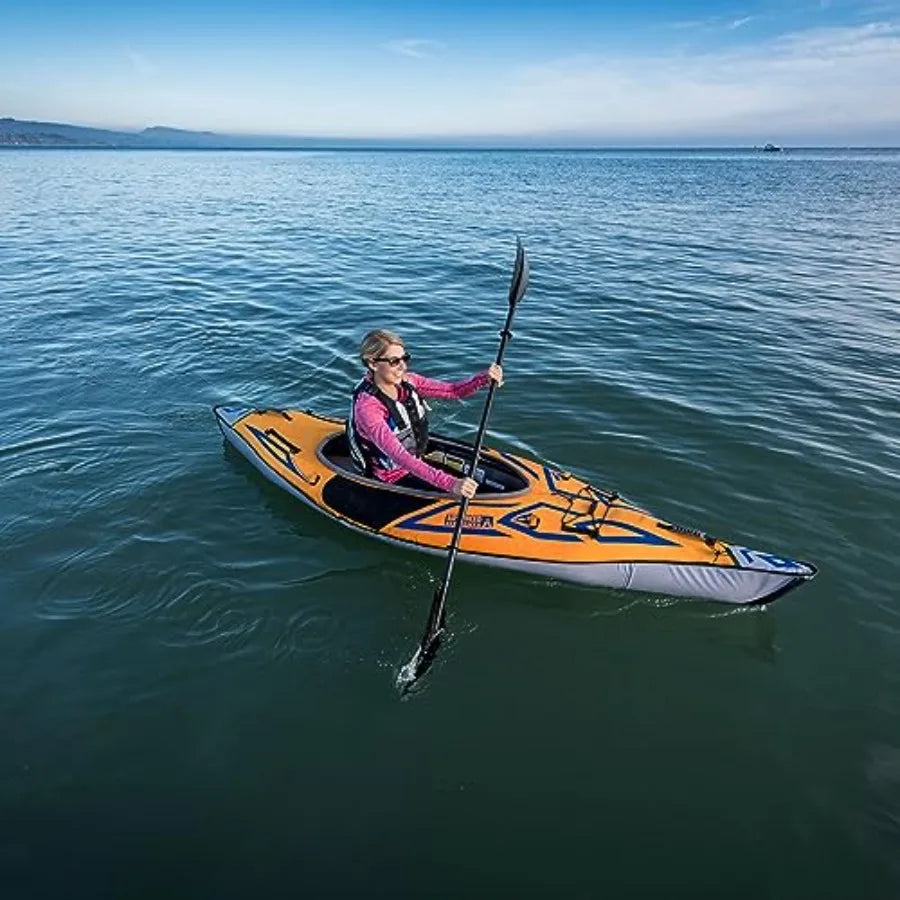 AdvancedFrame Sport Inflatable Kayak Lightweight Day Touring Kayak with Bag and Pump