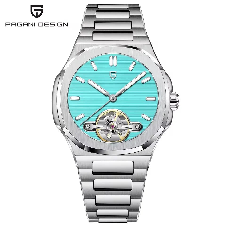 PAGANI DESIGN New Mechanical Tourbillon Automatic Men watch Sapphire 316L All Steel Clock Japan Movt Double Texture Luxury Watch