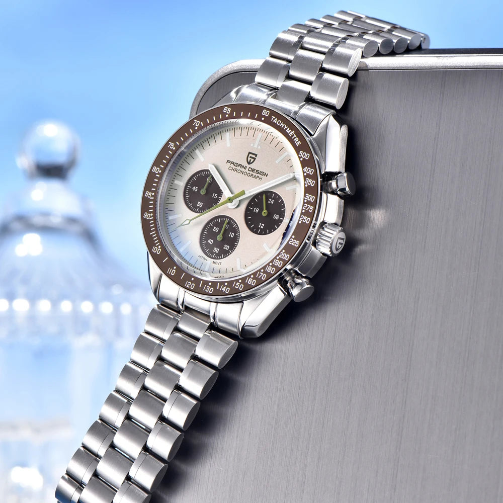 PAGANI DESIGN Saturn Men's Watches Top Luxury Quartz Watch For Men Chronograph Wristwatches AR Sapphire Waterproof Luminous Gift