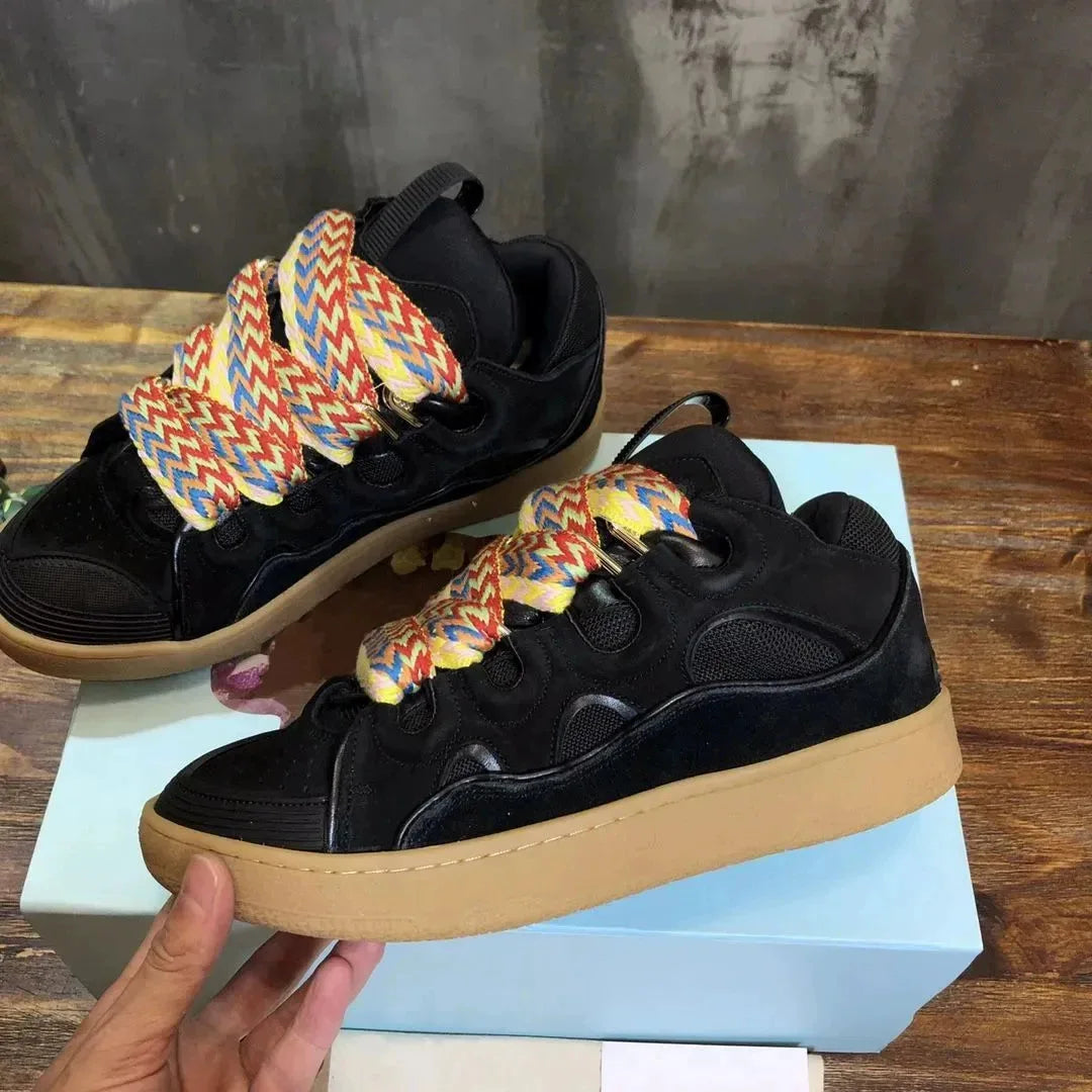 2026 New Couple Retro Dad Shoes Men's Women's Thick Sole High Top Breathable Versatile Platform Sneakers