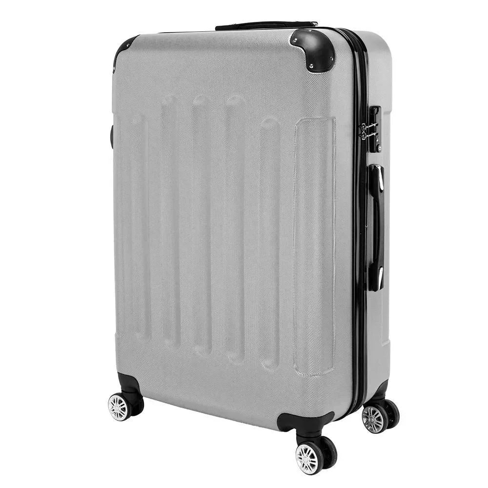 3pcs Luggage Coded Lock Travel Set Bag ABS Trolley Suitcase Deep Organization