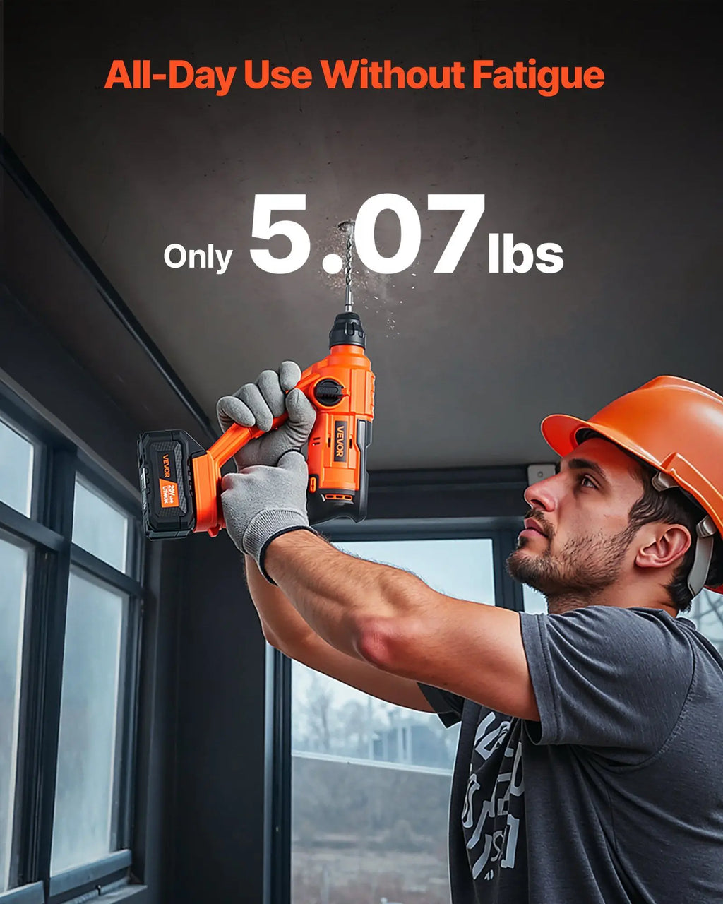 20V Cordless Hammer Drill Lithium Ion 0.6 Inch Rotary Hammer Driver SDS Plus Lightweight Power Tool Kit
